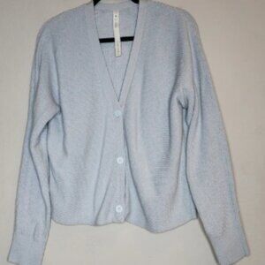 Lululemon Merino Wool-Blend Cardigan Powder Blue Womens Size 8